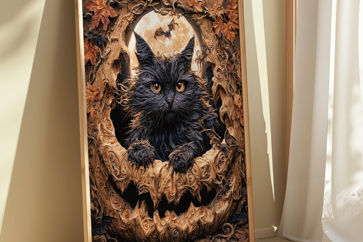Quilled Halloween Wall Art Set, a Seasonal Illustration by PrintablesByFranklyn (Photo 5 of 14)