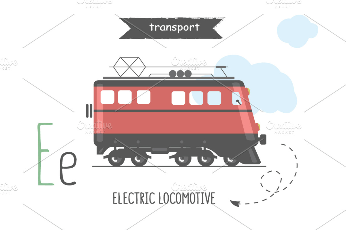 Vector A-Z transport alphabet, an Education Illustration by narinadraban (Photo 9 of 22)