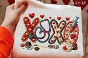 Faux Crochet Valentine XOXO Nurse Pn, an Illustration by OK Design (Thumbnail 3 of 6)