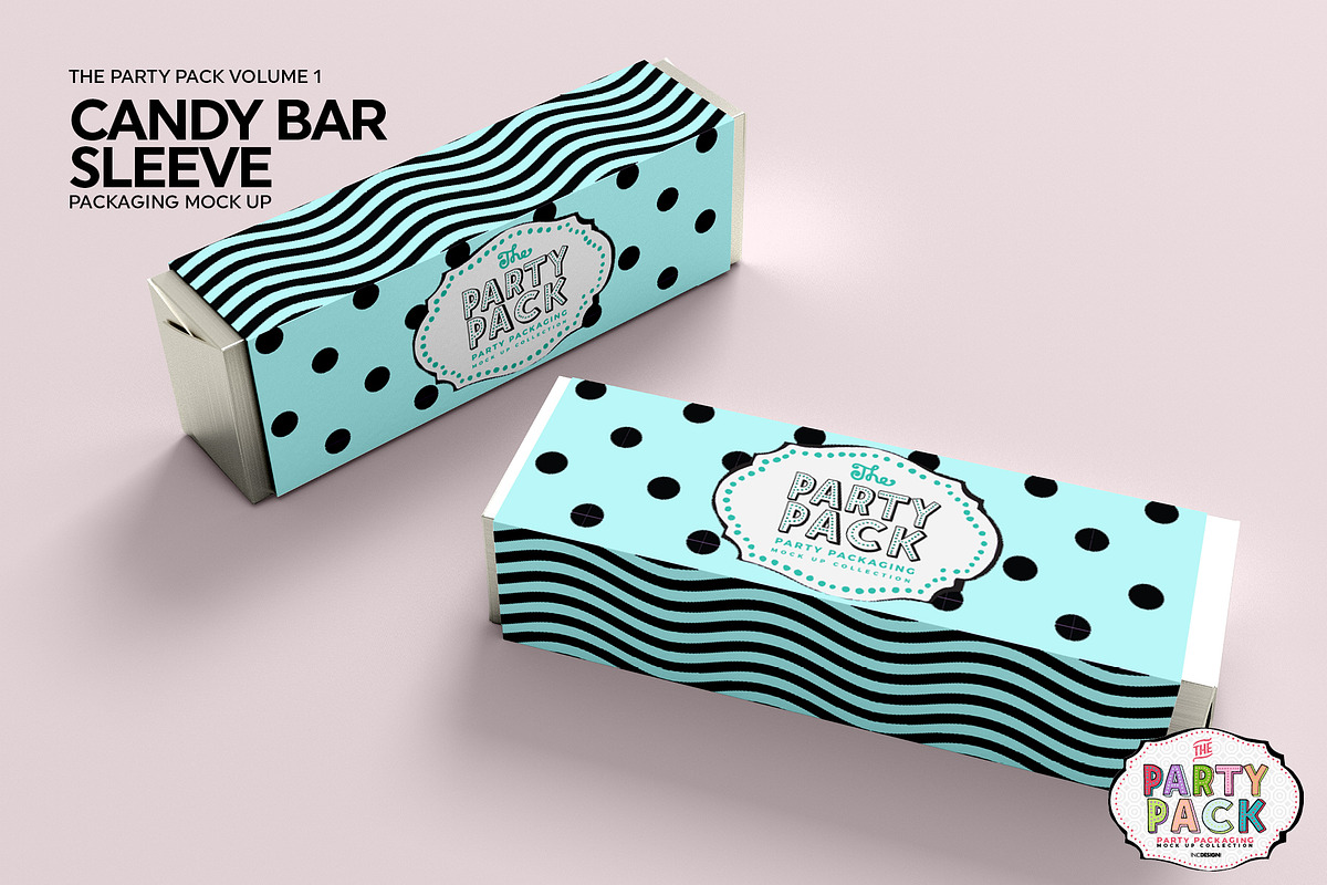 Candy Bar Sleeve Packaging Mockup, a Cups & Container Mockup by INCDesign (Photo 4 of 6)