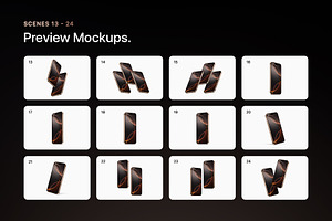 IPhone 16 Pro - 24 Mockups Scenes