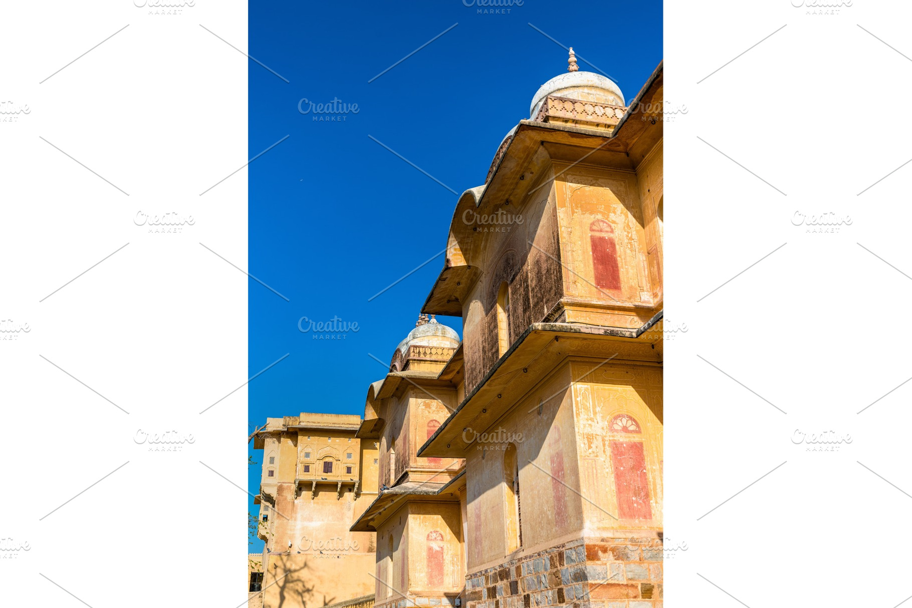 Madhvendra palace of nahargarh fort in jaipur rajasthan india containing, an Architecture Photo by Leonid Andronov