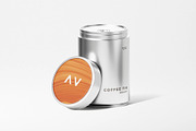 Coffee Tin Can Mockup, a Product Mockup by zpackcreative (Thumbnail 1 of 4)