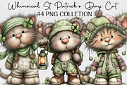 Whimsical St Patrick’s Day Cat PNG, an Illustration by DreamCafeArt (Thumbnail 1 of 7)