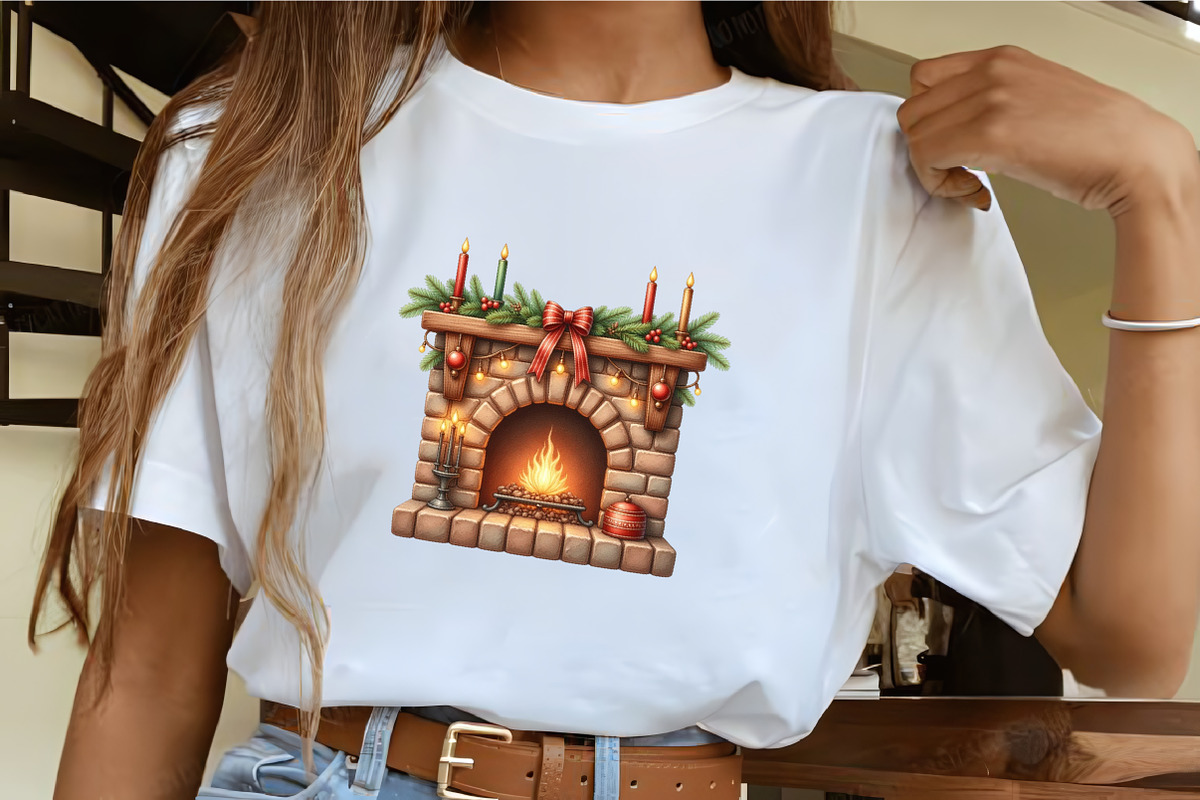 Watercolor Christmas Fireplace Clipa, an Illustration by CrexoraLab (Photo 3 of 5)