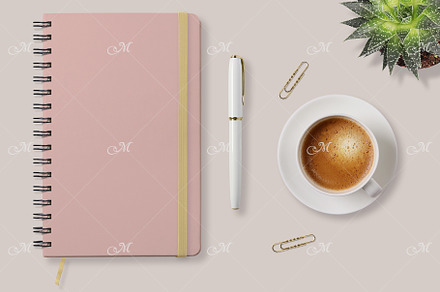Notebook Mockup Spiral wire binding