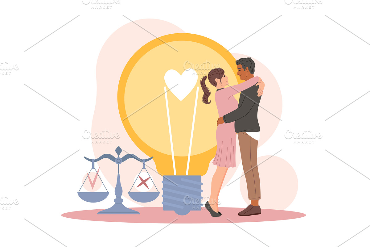 Moral principles. Ethical standards, a Person Illustration by YummyBuum