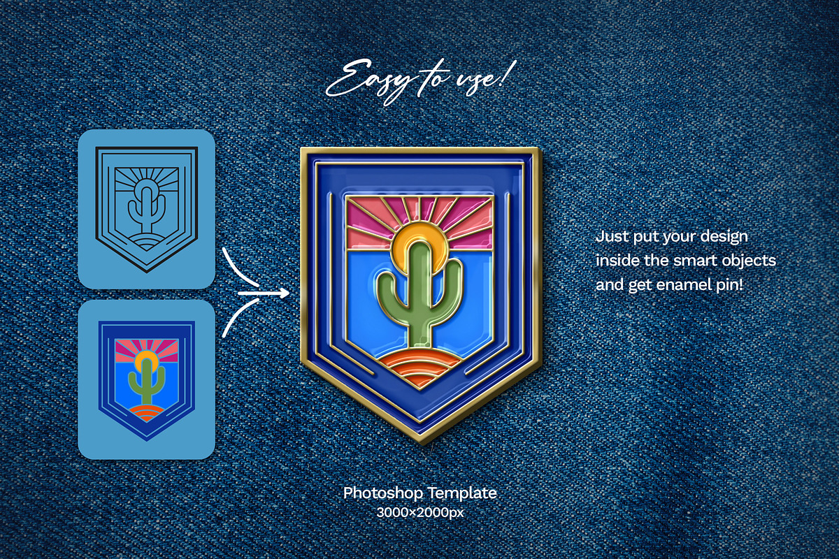 Enamel Pin Template, a Marketing Template by Andrew Skoch Design (Photo 3 of 5)