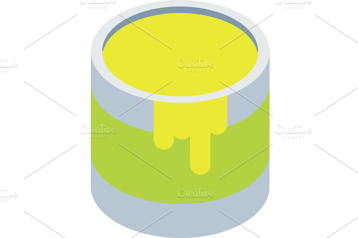 Paint can icon, bucket tin container, an Object Illustration by SiberianArt
