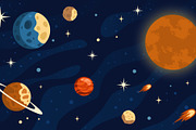 Outer space cartoon background, an Object Graphic by Stock-Smart-Start (Thumbnail 2 of 3)