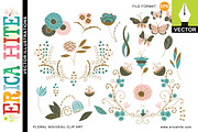 Floral Nouveau: Vector Art +Bonus, an Illustration by Erica Hite (Thumbnail 1 of 5)