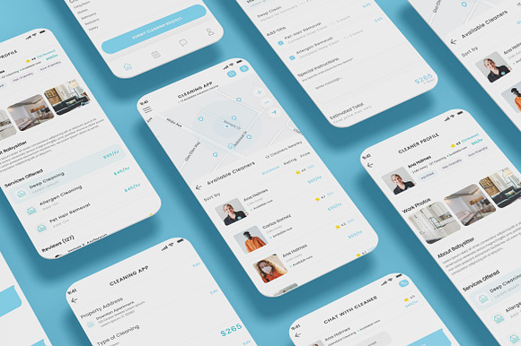 Home Cleaning, Clean Booking & Housekeeping App UI preview 3