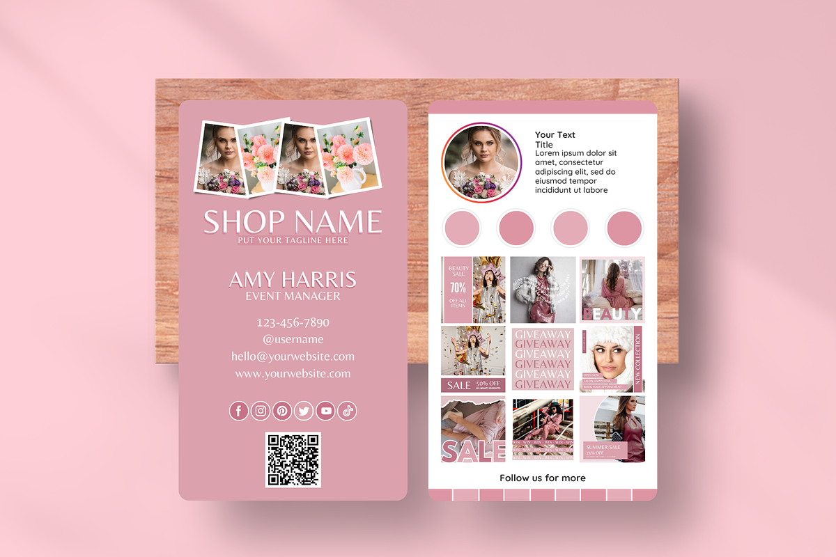 Business Card Template for Business, a Business Card Template by SunshineStudioBoutique (Photo 13 of 18)