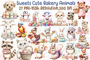 Watercolor Sweets Cute Bakery Animal, an Illustration by Sublimation Artist (Thumbnail 1 of 6)