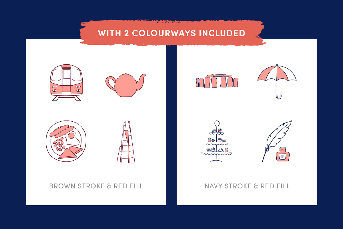 London & United Kingdom icons, an Outline Icon by Caroline Mackay (Photo 4 of 8)