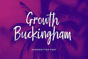 Growth Buckingham Brush Handwritten