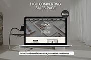 Course Sales Page Canva, a Landing Page Template by Studio Suvelle (Thumbnail 2 of 7)