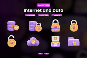 Internet & Data 3D Icon, an Object Graphic by Artnivora.Std