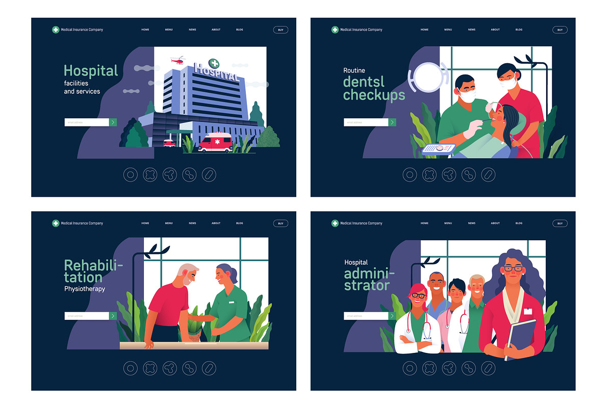 Part 2 Medical website illustrations, a Healthcare Illustration by Grivina's shop (Photo 21 of 37)