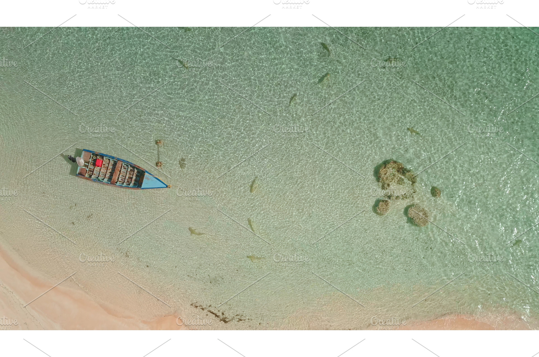 Beautiful aerial view of a boat, a Nature Photo by Goinyk