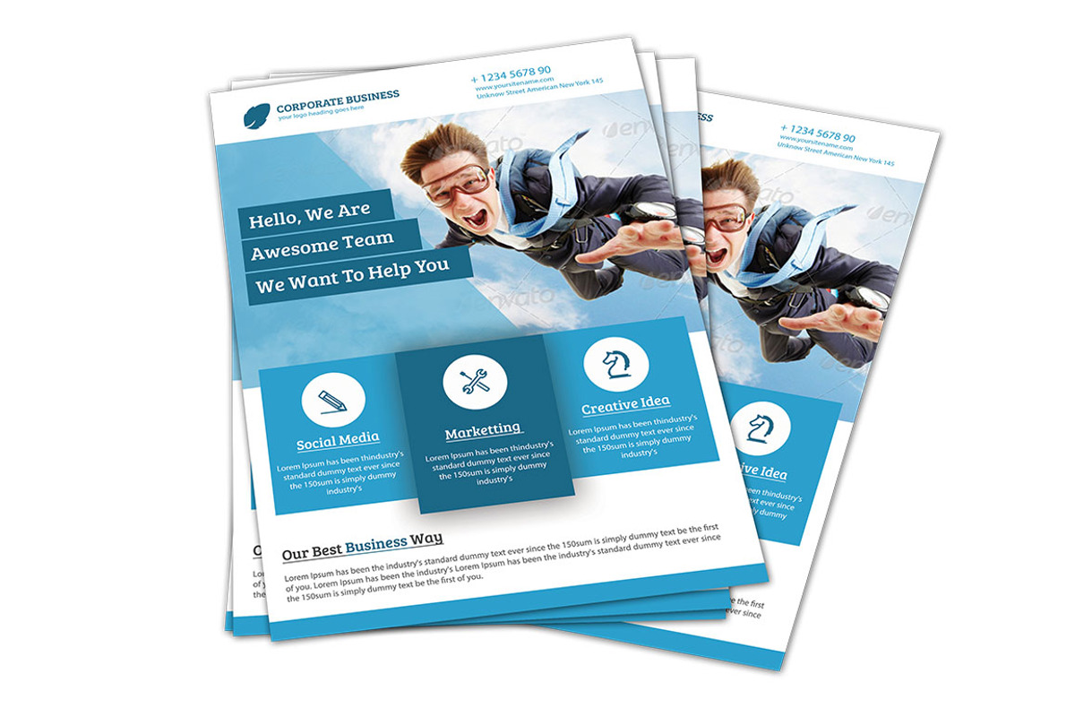 Corporate Business Flyer, a Flyer Template by TheGraphicsWorld (Photo 3 of 4)