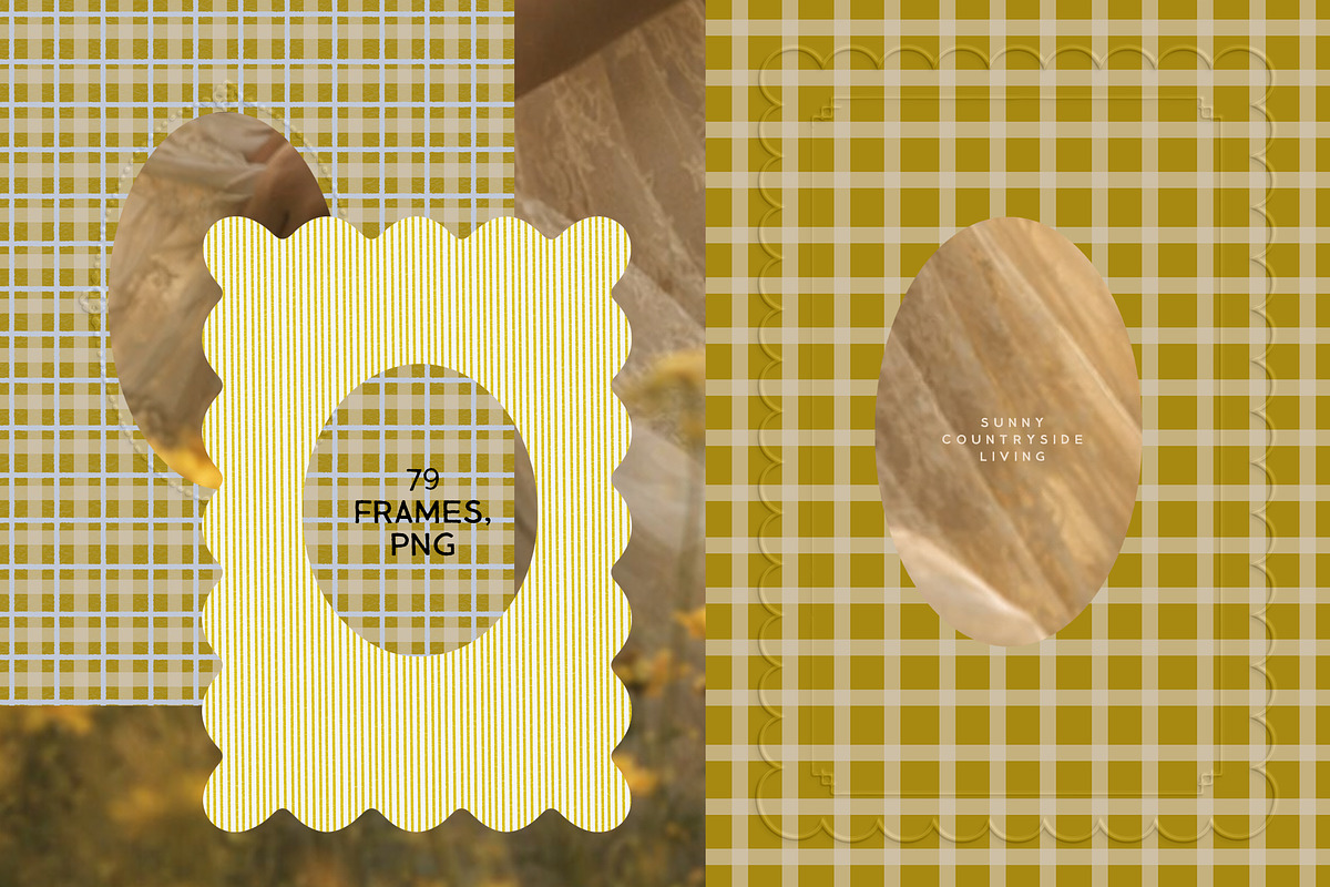 Cottage Gingham Frames Backgrounds, a Background Graphic by Laras Wonderland (Photo 7 of 11)