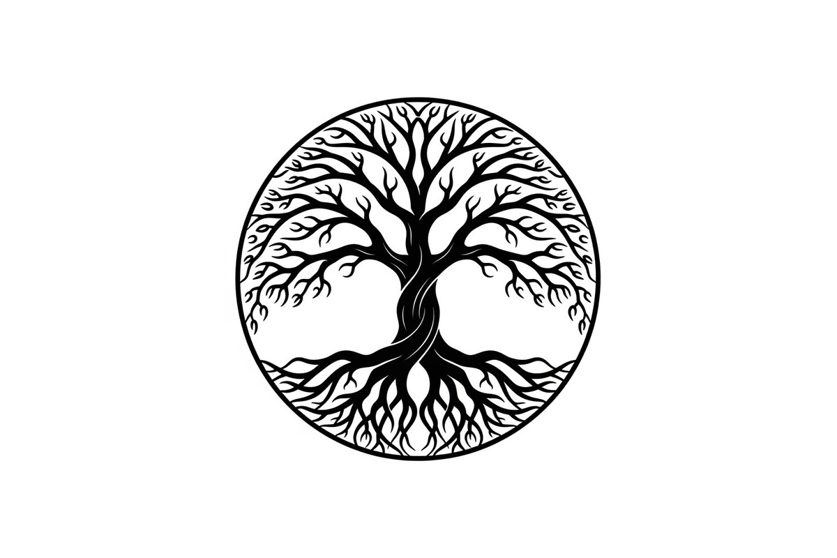 Tree of Life Circle SVG Bundle, an Illustration by Gfx_Store (Photo 21 of 50)