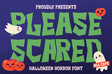 Please Scared Halloween Horror Font