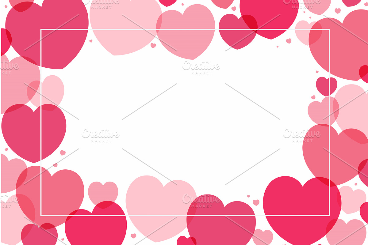 Red, pink hearts Valentines day, an Illustration by sceptical cactus