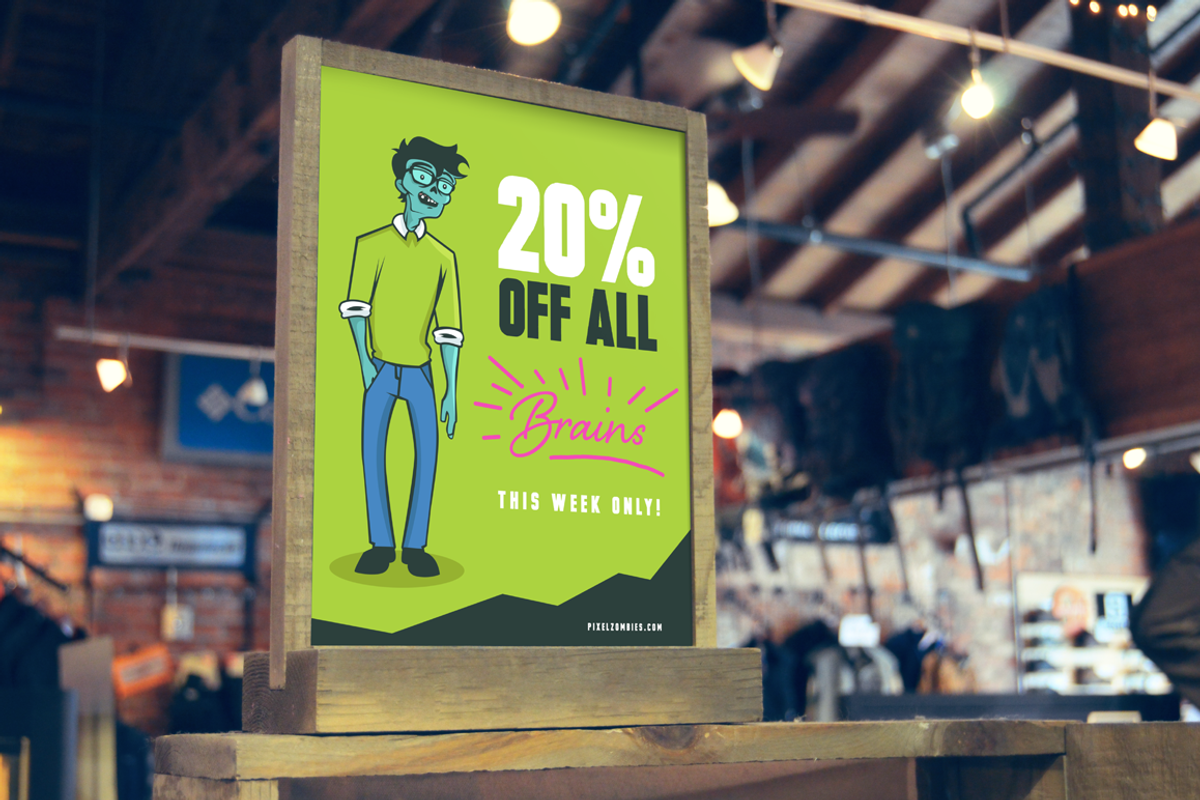 8.5x11 Store Sign Mockup, an Apparel Mockup by Creative Grenade (Photo 2 of 3)