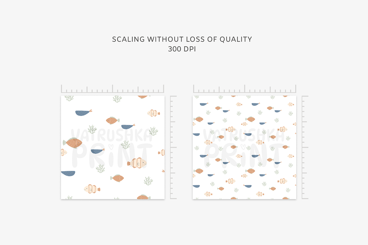 Kids patterns for fabric sea style, a Pattern Graphic by vatrushkaprint_store (Photo 3 of 5)