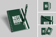 Notebook with Pen Mockup, a Books & Magazine Mockup by DxSLEX (Thumbnail 1 of 5)