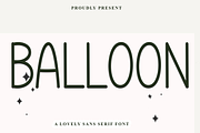 Balloon, a Sans Serif Font by FreshTypeINK (Thumbnail 1 of 7)