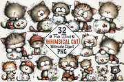 Fishbowl Whimsical Cat Clipart, an Animal Illustration by RobertsArt (Thumbnail 1 of 4)