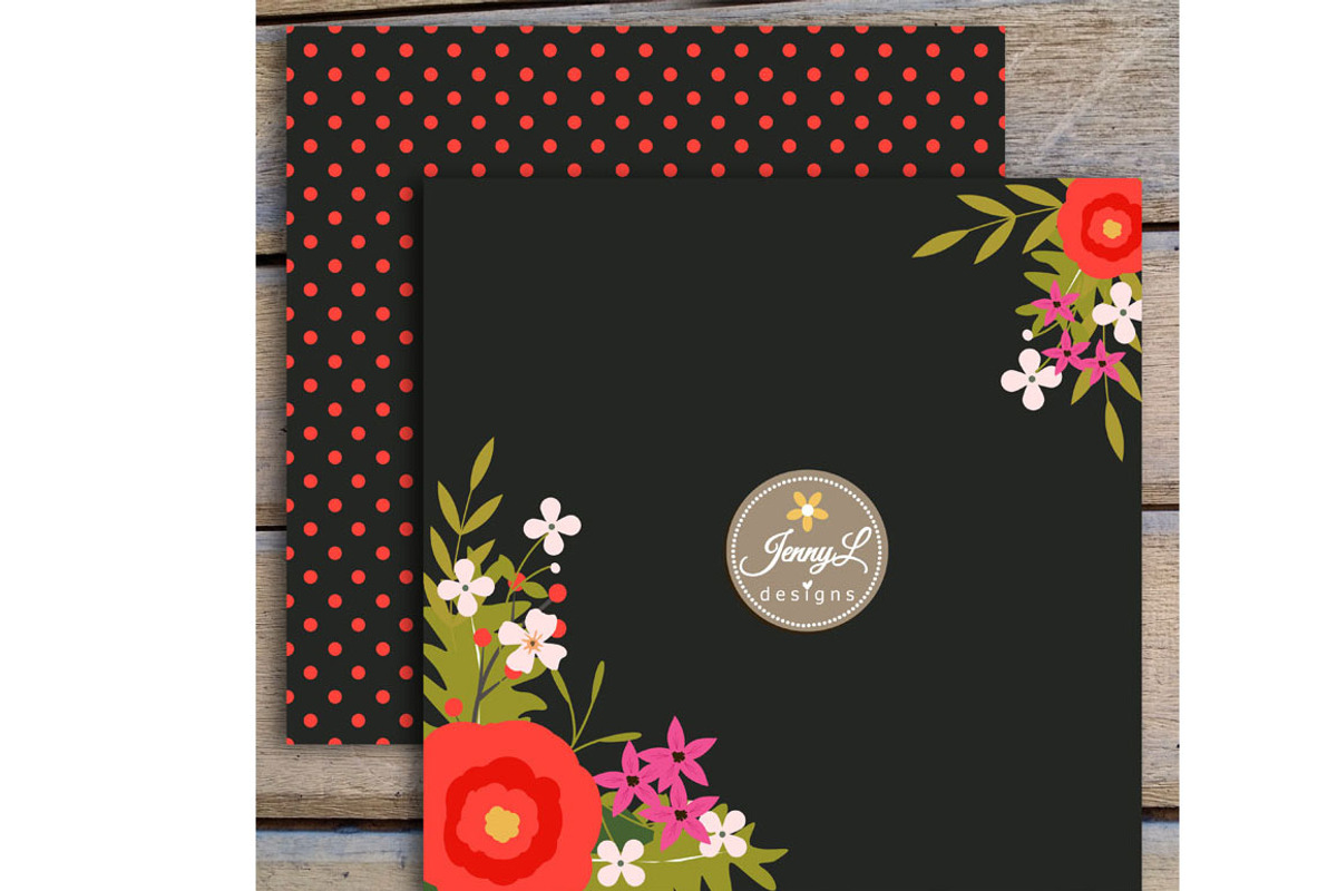 Floral Wedding Digital Papers, a Graphic by JennyL Designs (Photo 2 of 5)