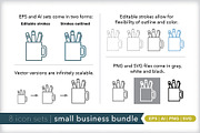 Small business 8-pack icon bundle, an Outline Icon by Picture Window (Thumbnail 2 of 2)