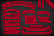 Ruby Ribbon Banner Clipart, an Illustration by Amanda Ilkov (Thumbnail 2 of 4)