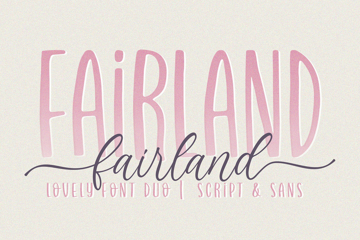Fairland - Sweet Font Duo, a Script Font by Subectype Studio (Photo 1 of 8)
