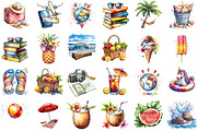 Summer Vacation Clipart, an Illustration by Sublimation Artist (Thumbnail 2 of 6)