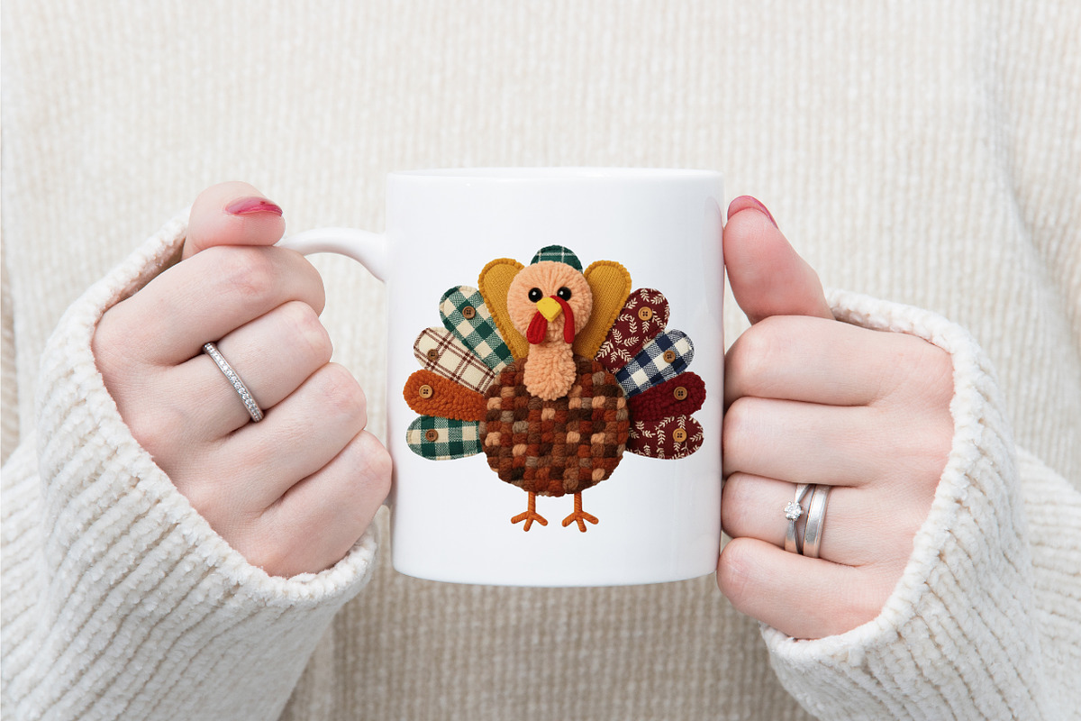 Thanksgiving Png Yarn Crochet Turkey, an Illustration by designcity5 (Photo 4 of 8)