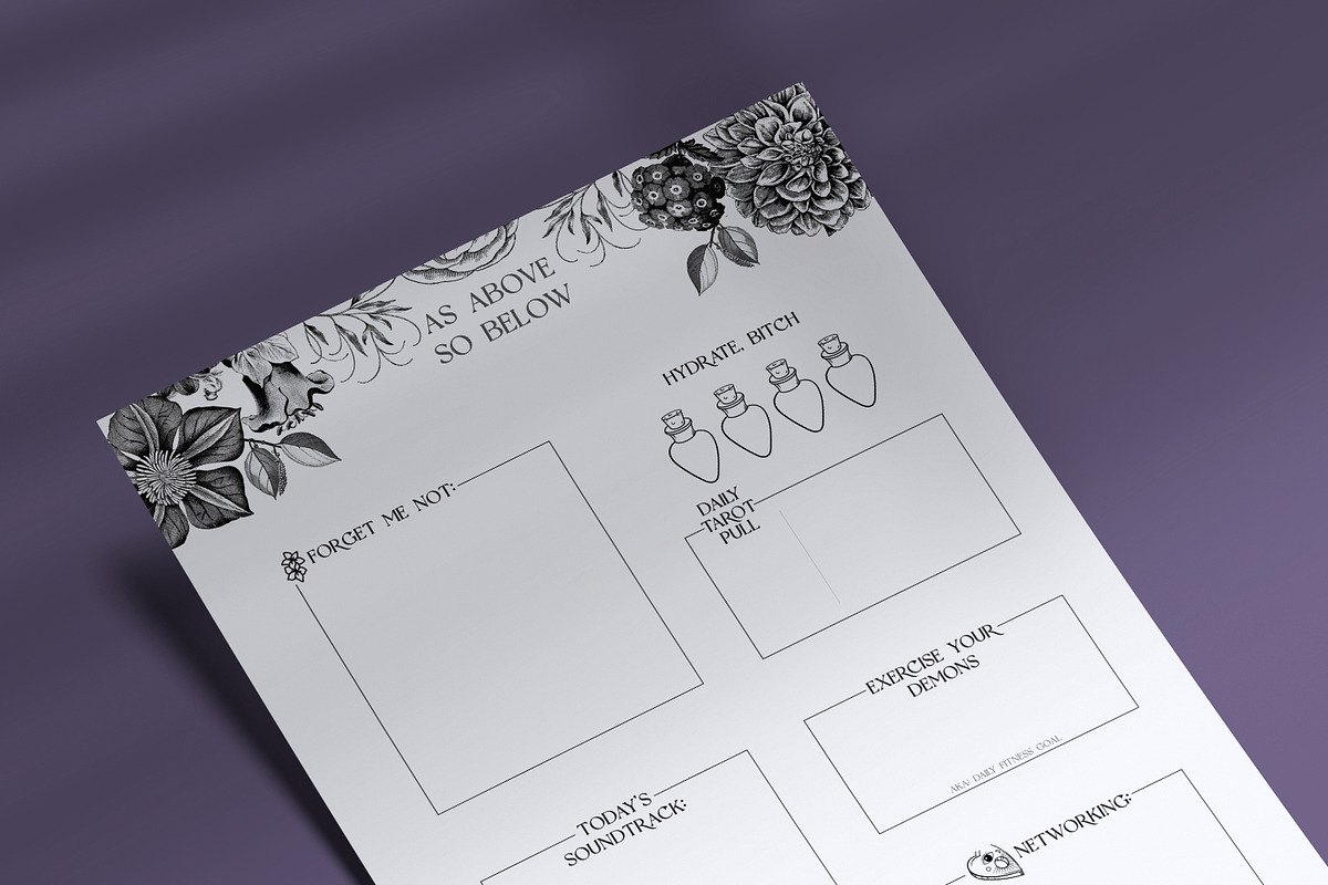 Witchy Daily Planner, a Stationery Template by mallory.jacobson (Photo 2 of 9)