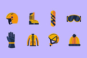 Snowboard Illustration Set, an Object Illustration by studiogstock (Thumbnail 1 of 3)