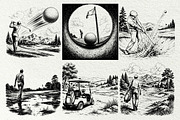 Golf Sport Line Art Graphics, a Sport Illustration by DENIDigitalArtSudio (Thumbnail 4 of 7)