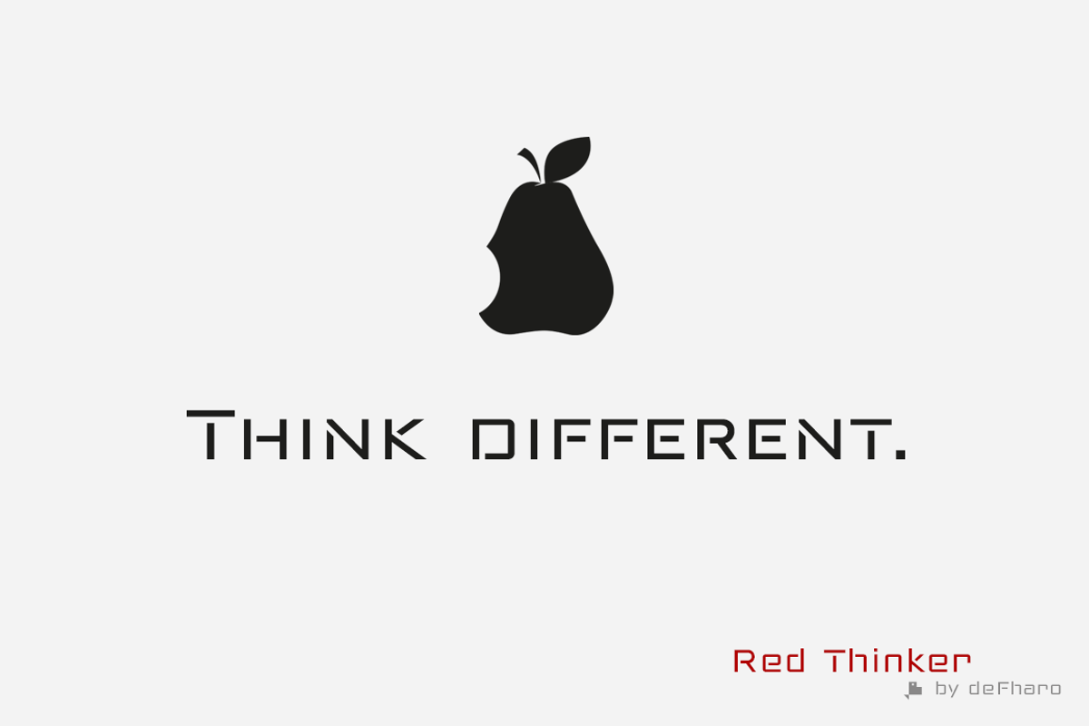 Red Thinker -2 techno fonts-