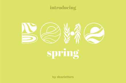 Boho Spring. Display Font