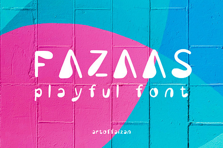 Fazaas Playful Font, a Font by artoffaizan