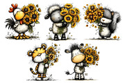 Sunflower Animal PNG Clipart, an Animal Illustration by Nicolle's Colorful Art (Thumbnail 3 of 4)