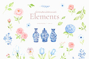 Grandmillennial Garden collection, a Decorative Illustration by Liliia Polos Illustration (Thumbnail 10 of 15)