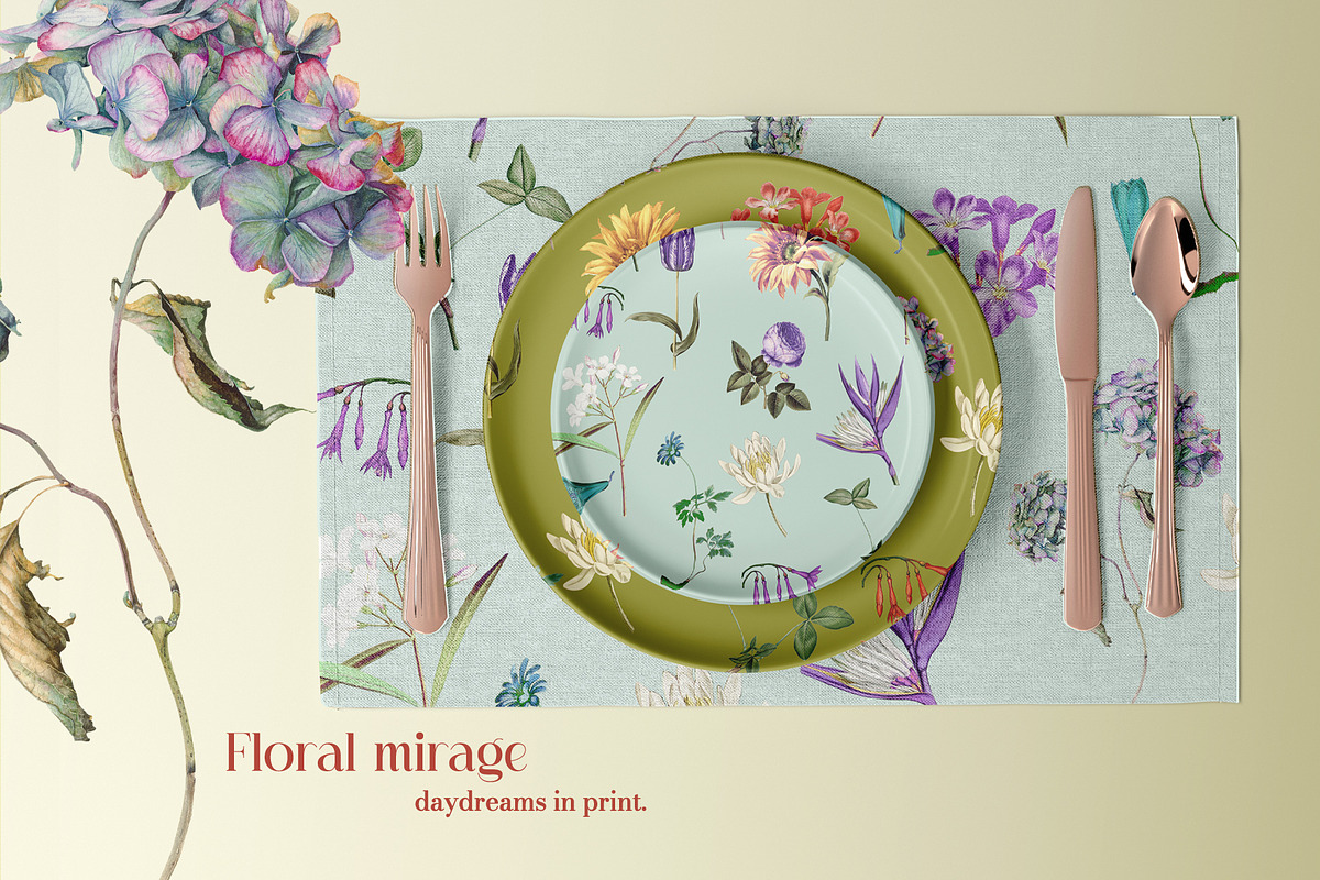 Floral Mirage Prints & Patterns, a Pattern Graphic by GND ART STUDIO