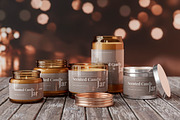 Amber Glass Candle Mockup Bundle, a Packaging Mockup by pmvch (Thumbnail 3 of 135)